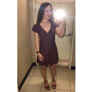 Purple and White Polka Dot Summer Dress